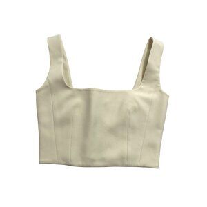 Natasha Oakley x Carla Zampatti Crepe Crop Top in Ivory